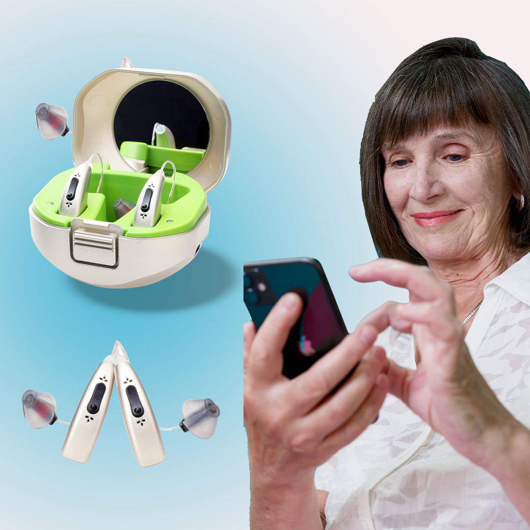 Fisdemo Nature Self-Fitting FDA-Cleared OTC Adult Hearing Aids - Most Nature Sound, Rechargeable, Virtually Invisible Fit for Mild to Moderate Hearing Loss