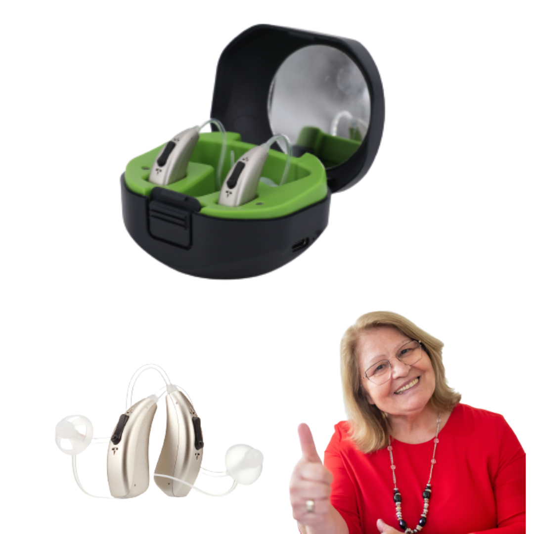 Fisdemo M OTC Rechargeable Hearing Aids for Adults and Seniors with Invisible Fit and All-Day Comfort, Dual Microphone, 12hours Battery Life, Noise Reduction and Nature Sound