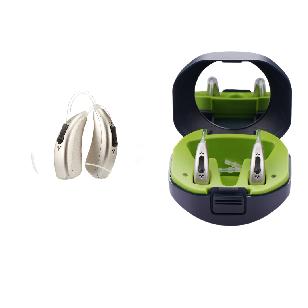 Fisdemo M OTC Rechargeable Hearing Aids for Adults and Seniors with Invisible Fit and All-Day Comfort, Dual Microphone, 12hours Battery Life, Noise Reduction and Nature Sound