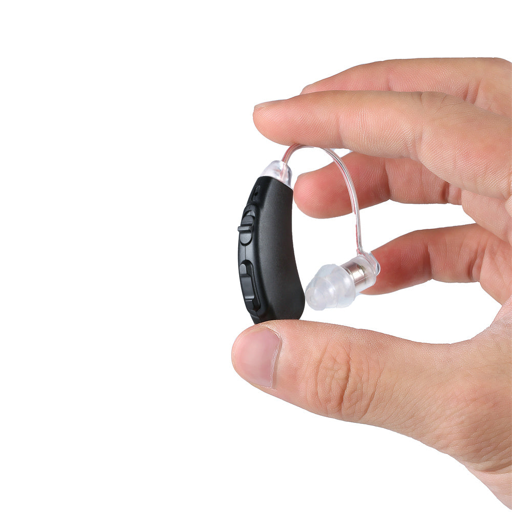 Fisdemo B Bluetooth Hearing Aids for Seniors Adults to Enjoy Hand-free Phone Calls with More Than 30 Hours Longtime Use-Pair