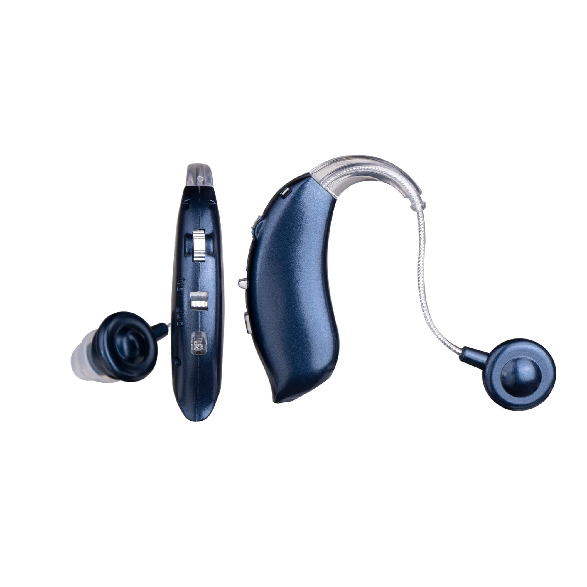 Fisdemo J Bluetooth Hearing Aids for Seniors Adults to Enjoy hand-free Phone Calls/Music/TV featured with RIC and DSP Chip for Clear Sound, 12H+ battery life