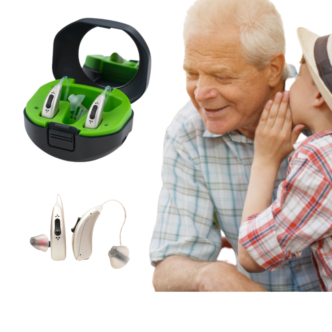Fisdemo M OTC Rechargeable Hearing Aids for Adults and Seniors with Invisible Fit and All-Day Comfort, Dual Microphone, 12hours Battery Life, Noise Reduction and Nature Sound