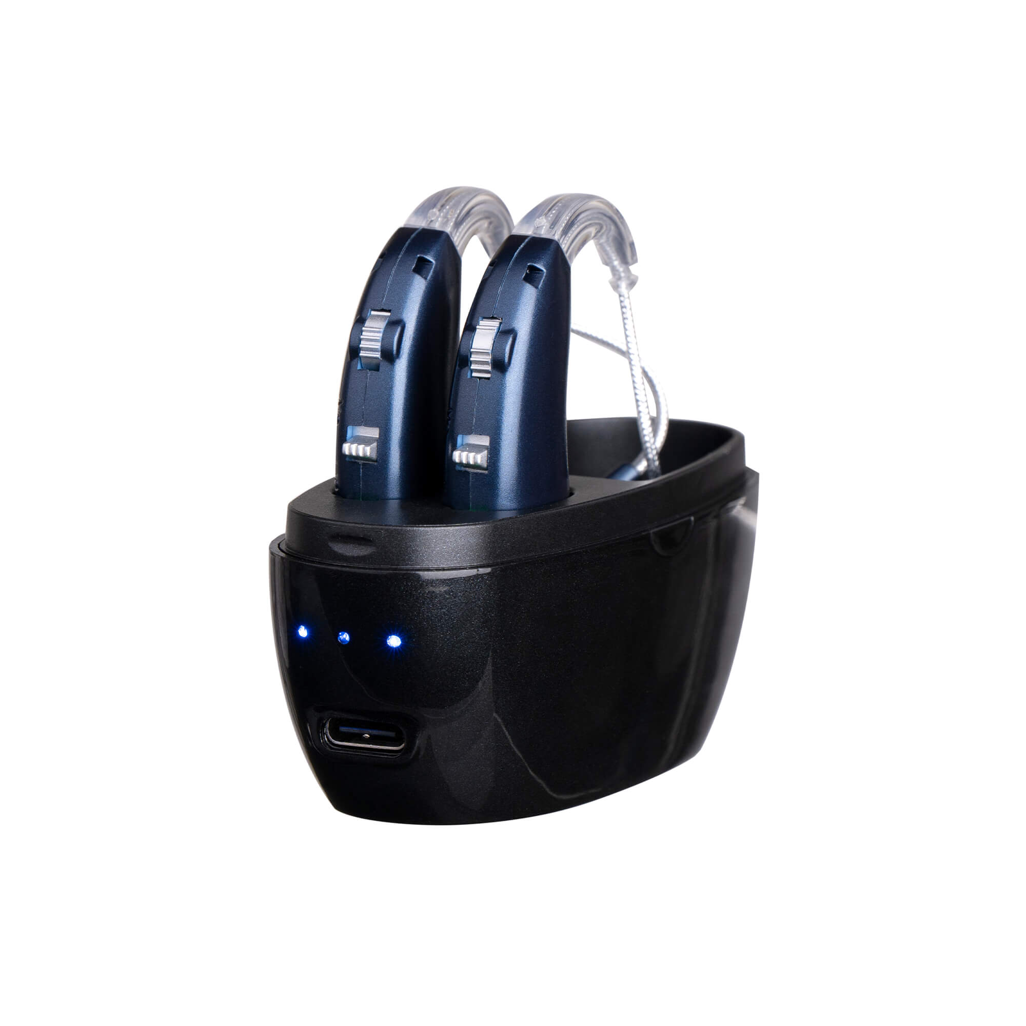 Fisdemo J Bluetooth Hearing Aids for Seniors Adults to Enjoy hand-free Phone Calls/Music/TV featured with RIC and DSP Chip for Clear Sound, 12H+ battery life