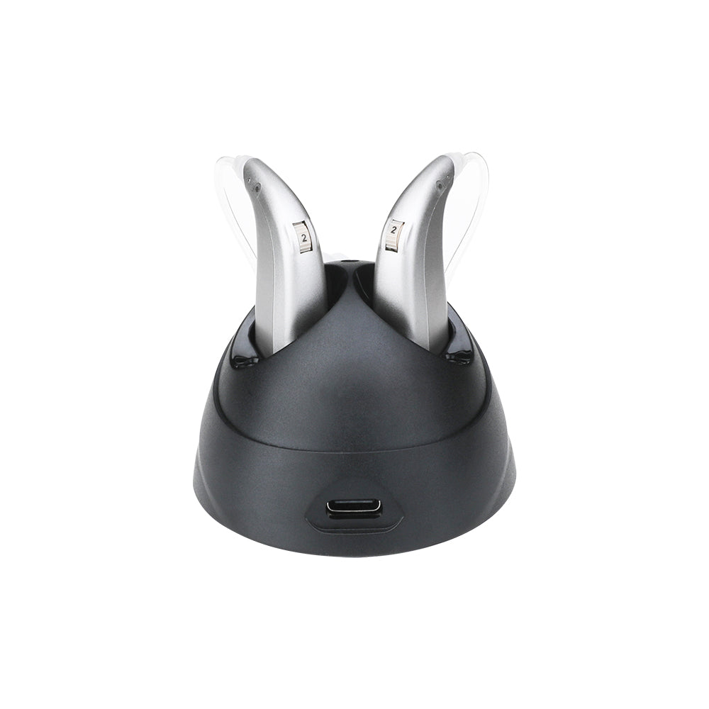 Fisdemo L Bluetooth Self-Fitting FDA-Cleared OTC Adult Hearing Aids-Dual-Core Chip, Bluetooth Streaming for Calls and Music, for Mild to Moderate Hearing Loss