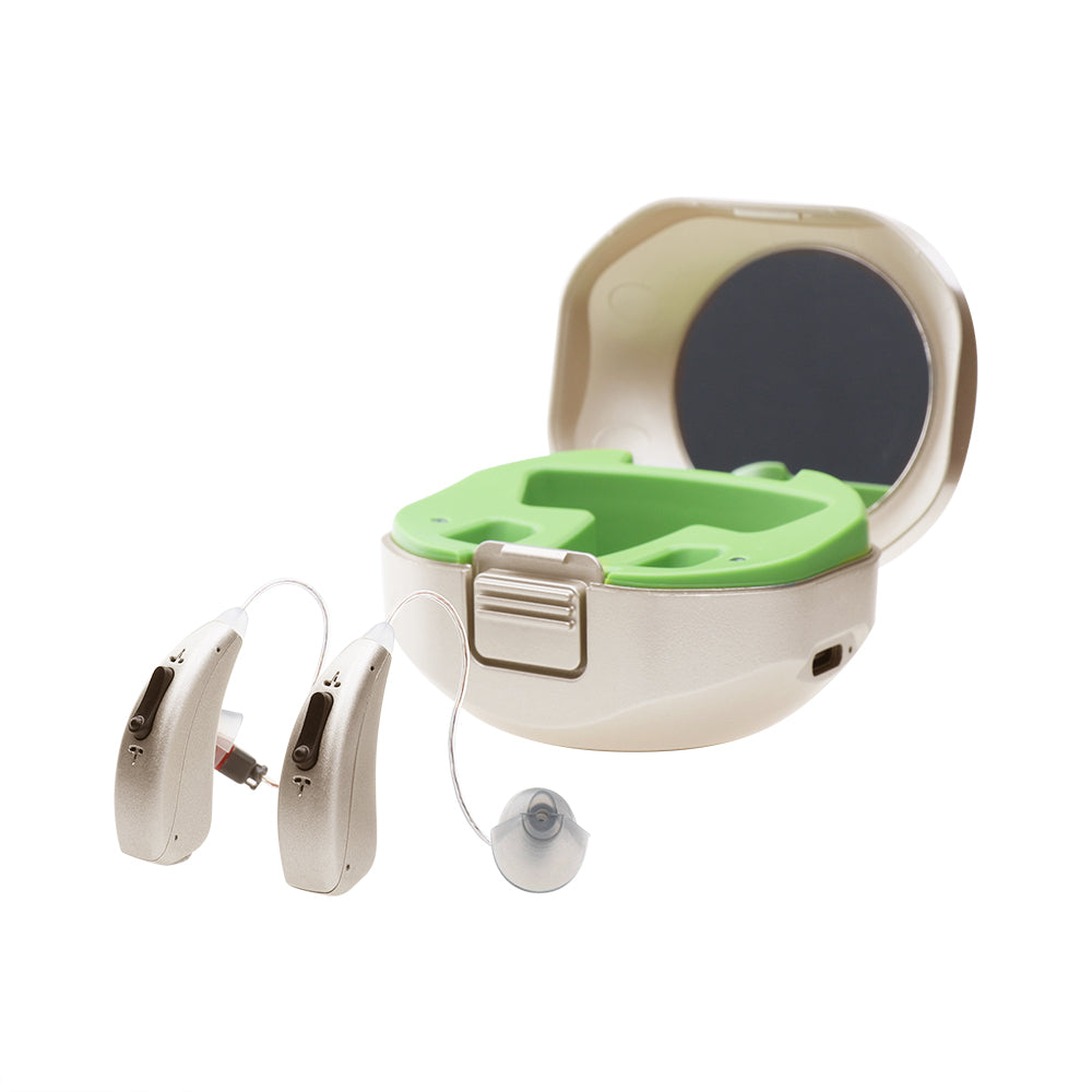 Fisdemo Nature Self-Fitting FDA-Cleared OTC Adult Hearing Aids - Most Nature Sound, Rechargeable, Virtually Invisible Fit for Mild to Moderate Hearing Loss