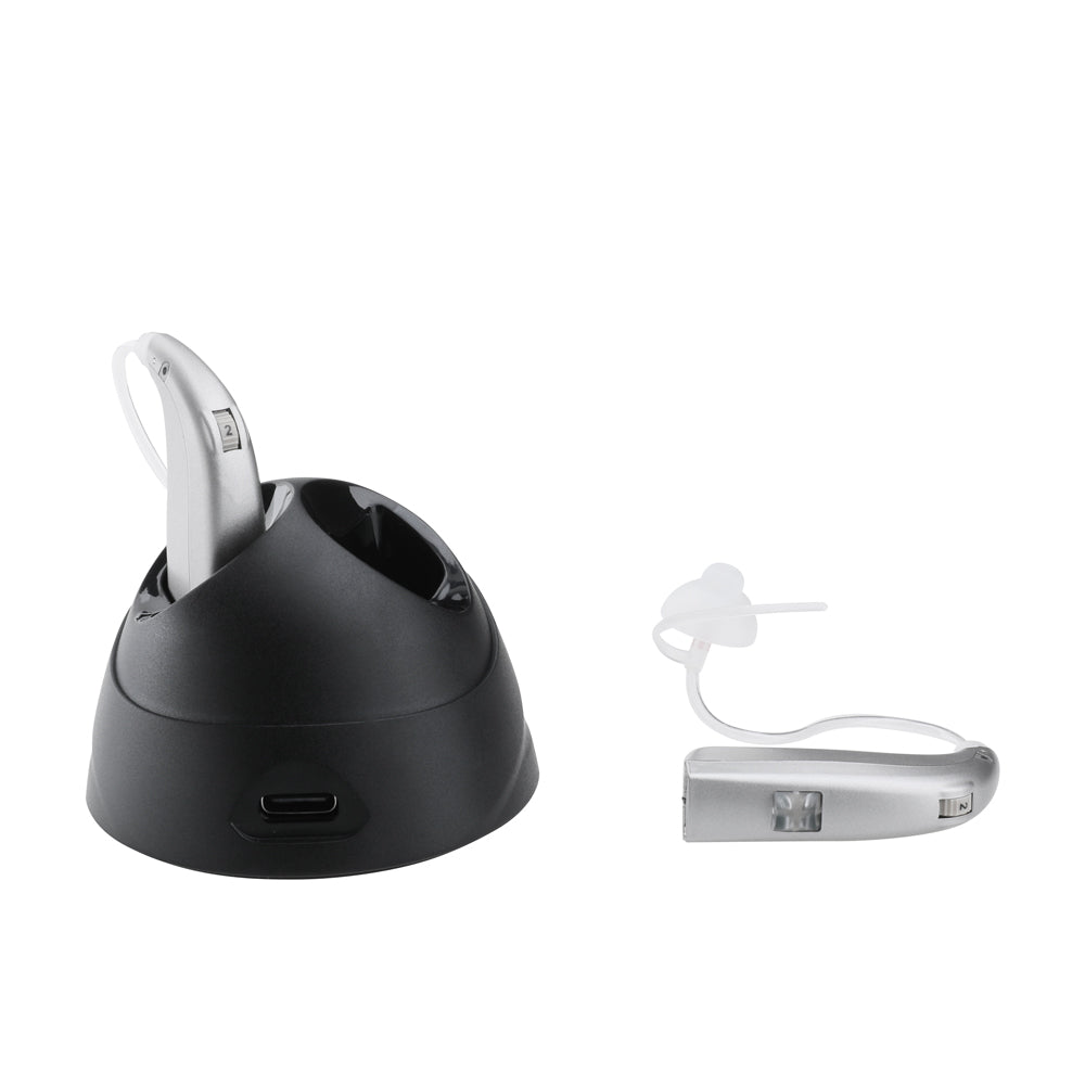 Fisdemo L Bluetooth Self-Fitting FDA-Cleared OTC Adult Hearing Aids-Dual-Core Chip, Bluetooth Streaming for Calls and Music, for Mild to Moderate Hearing Loss