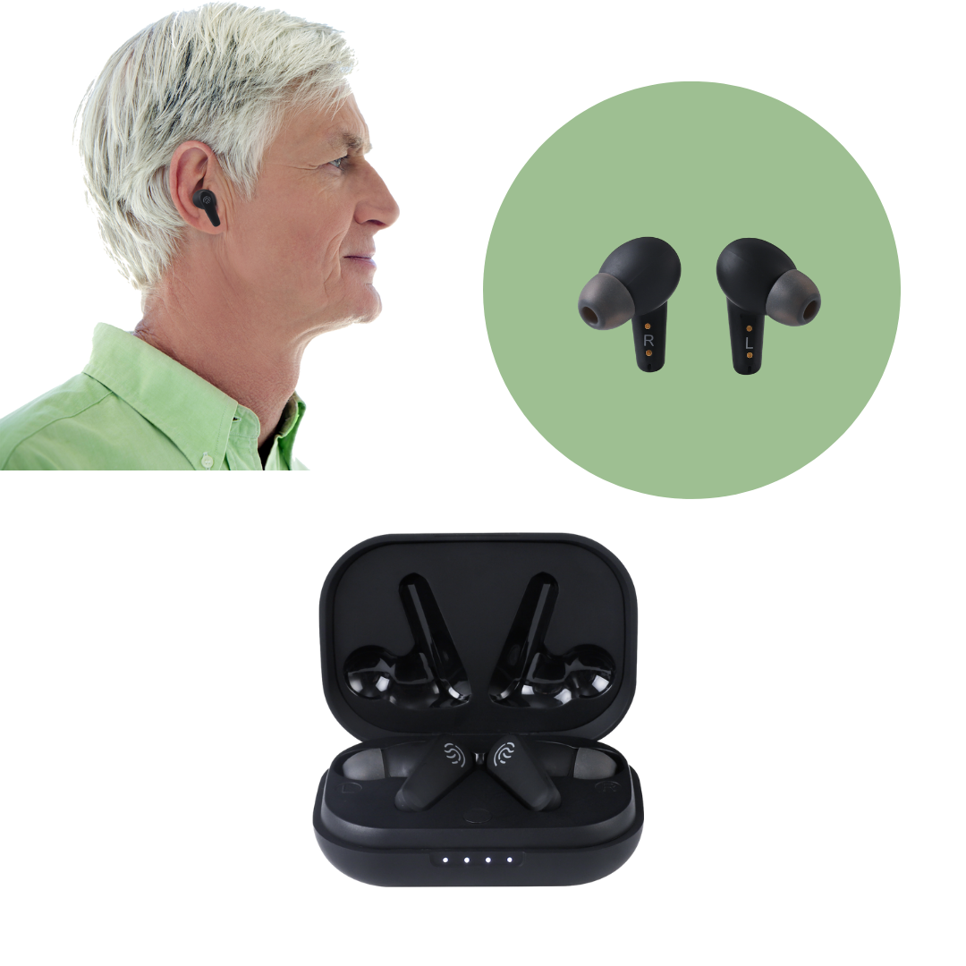 Fisdemo Seven Digital ITE Hearing Aids: Rechargeable, Bluetooth, Self-Fitting & Customizable with APP