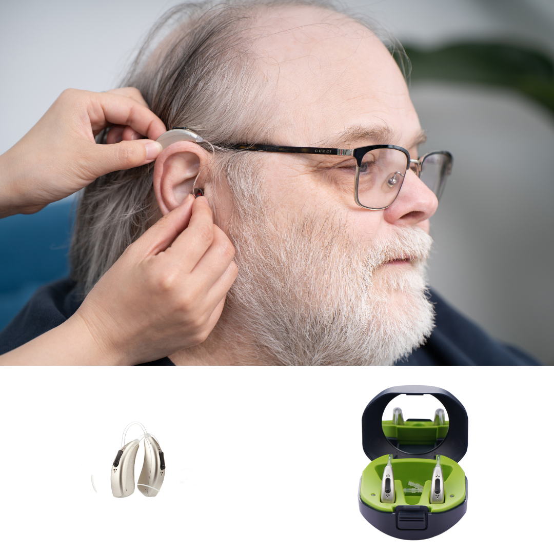 Fisdemo M OTC Rechargeable Hearing Aids for Adults and Seniors with Invisible Fit and All-Day Comfort, Dual Microphone, 12hours Battery Life, Noise Reduction and Nature Sound