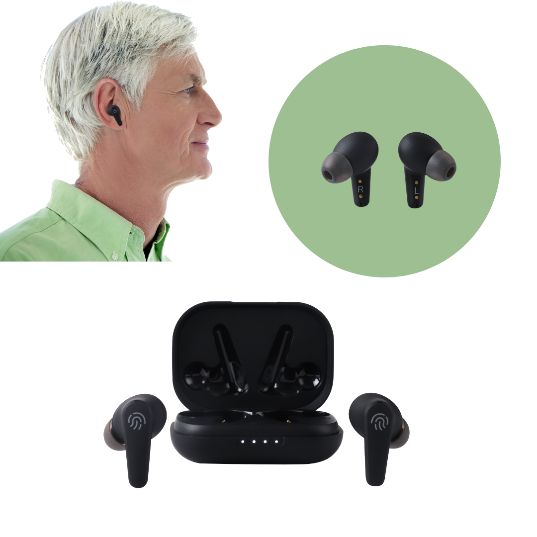 Fisdemo Seven Digital ITE Hearing Aids: Rechargeable, Bluetooth, Self-Fitting & Customizable with APP