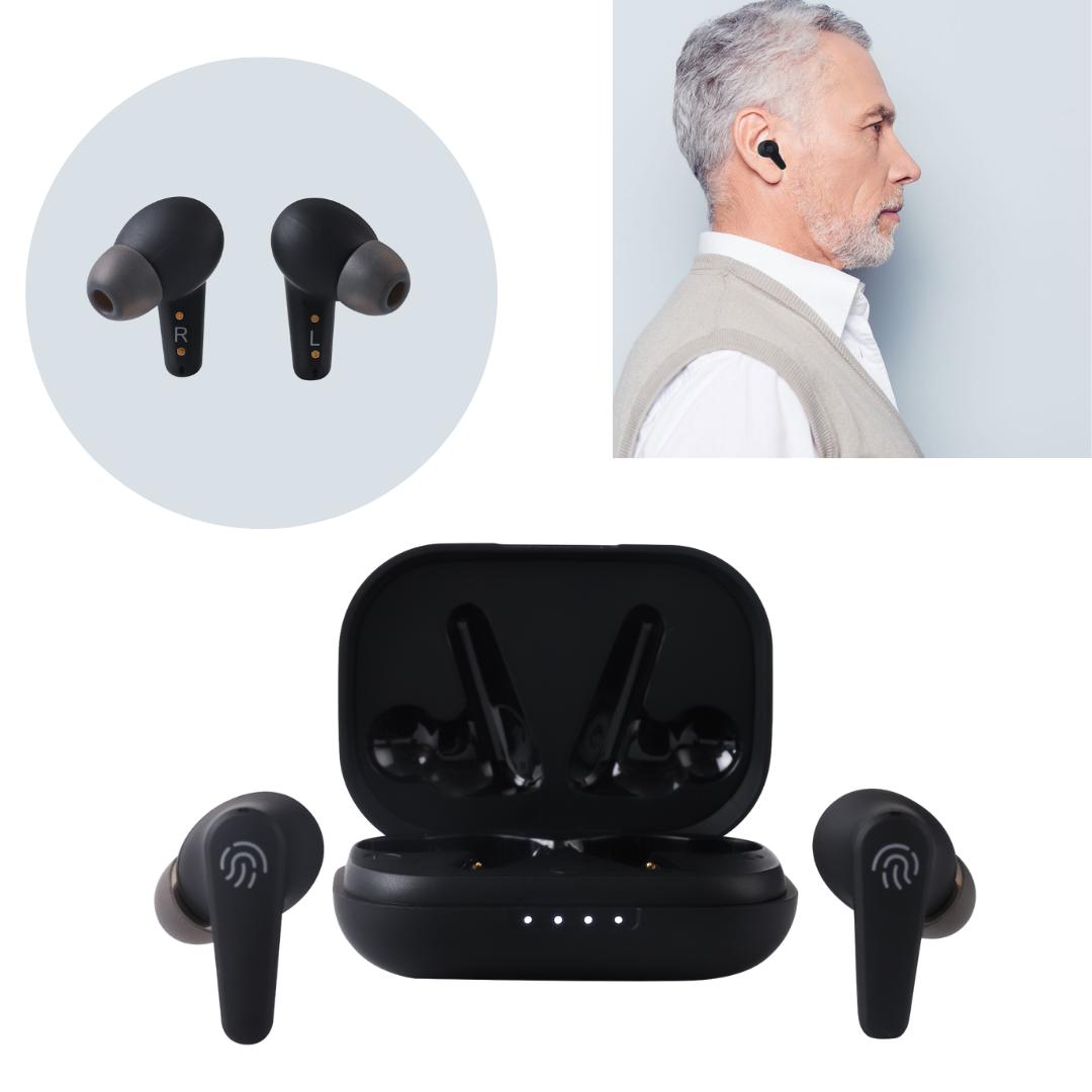 Fisdemo Seven Digital ITE Hearing Aids: Rechargeable, Bluetooth, Self-Fitting & Customizable with APP