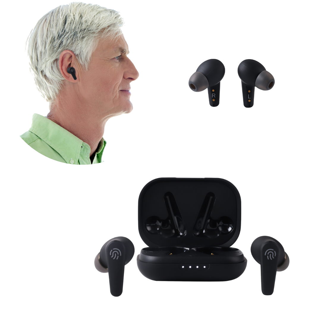 Fisdemo Seven Digital ITE Hearing Aids: Rechargeable, Bluetooth, Self-Fitting & Customizable with APP